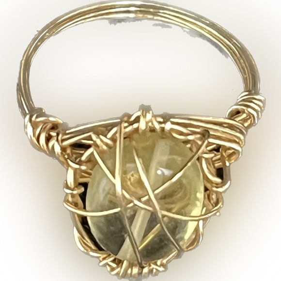 wire ring with citrine stone size 5 - Picture 7 of 14